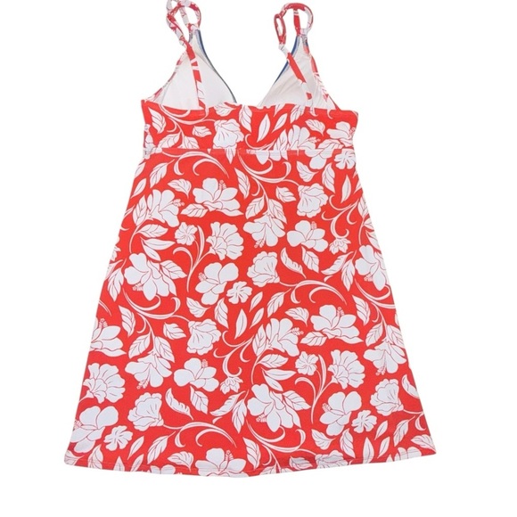 NWT TOMMY BAHAMA Island Cays Fiori V-Neck Coverup Dress - Citrus Coral XL - Picture 12 of 14